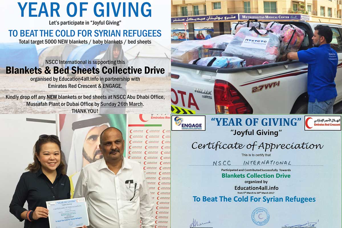 Blanket Collection Drive for Syrian Refugees NSCC International Ltd