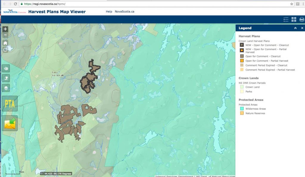 Procedure for approving harvests on Nova Scotia Crown lands now