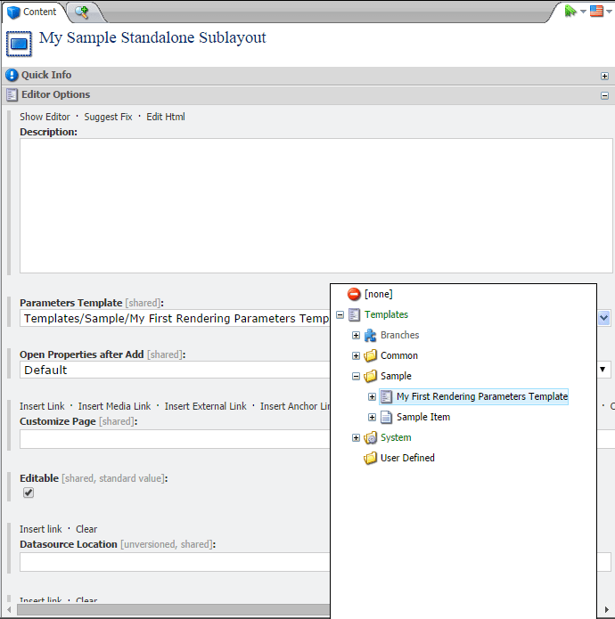 Sitecore Sublayout Parameter Templates Sitecore Corner