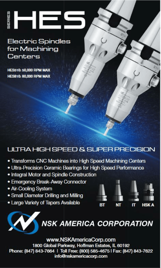 Ultra High Speed & Super Precision HES Series Electric Spindles for