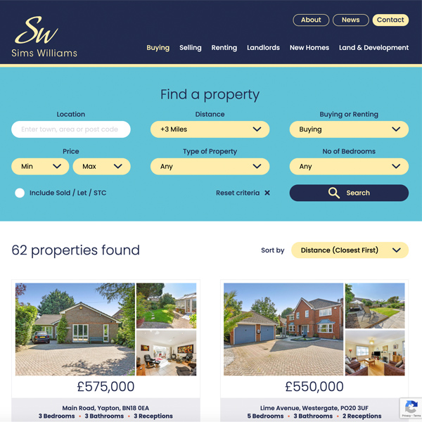 Sims Williams Estate Agents nsmdigital