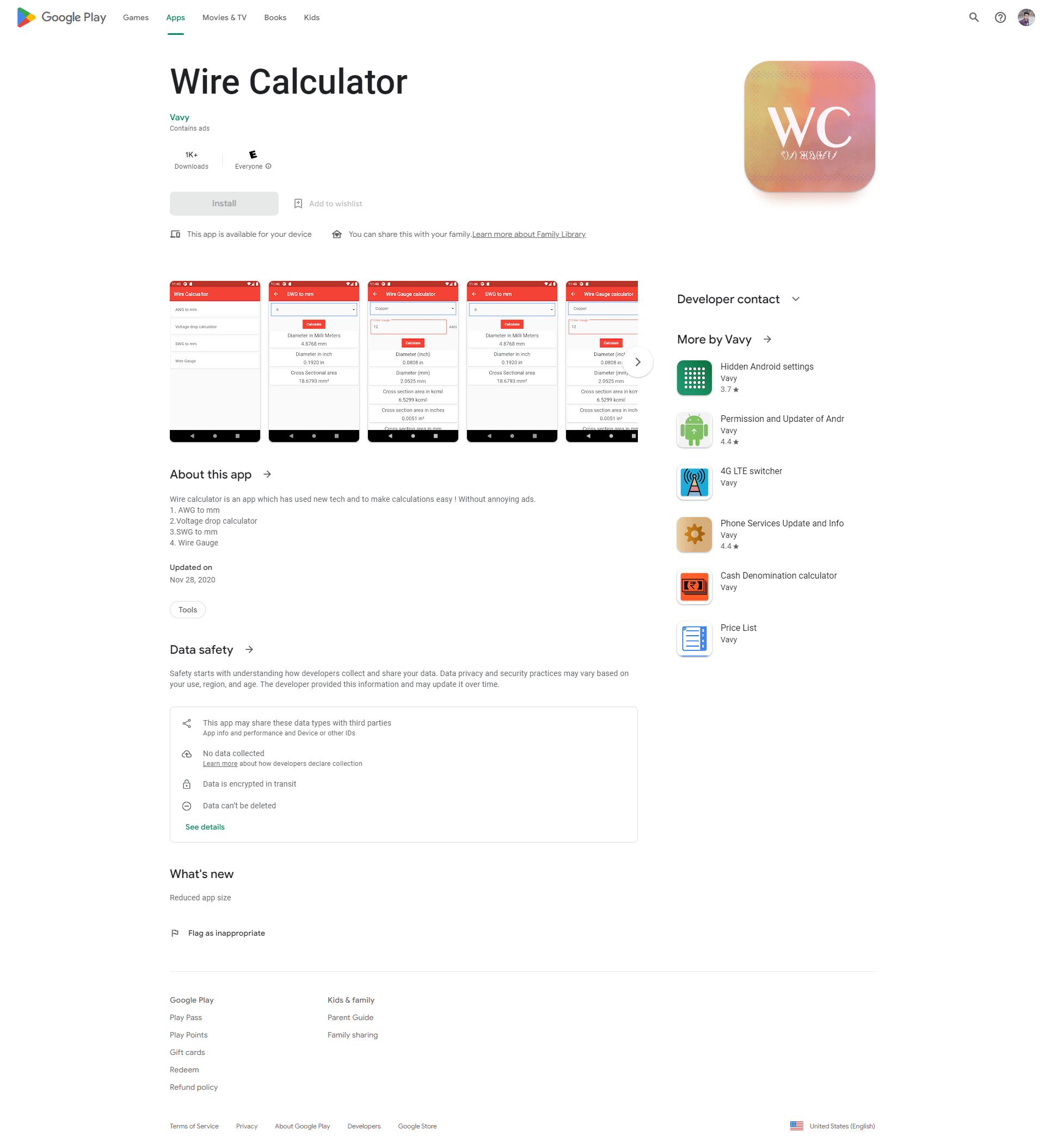 Wire Calculator n Solutions