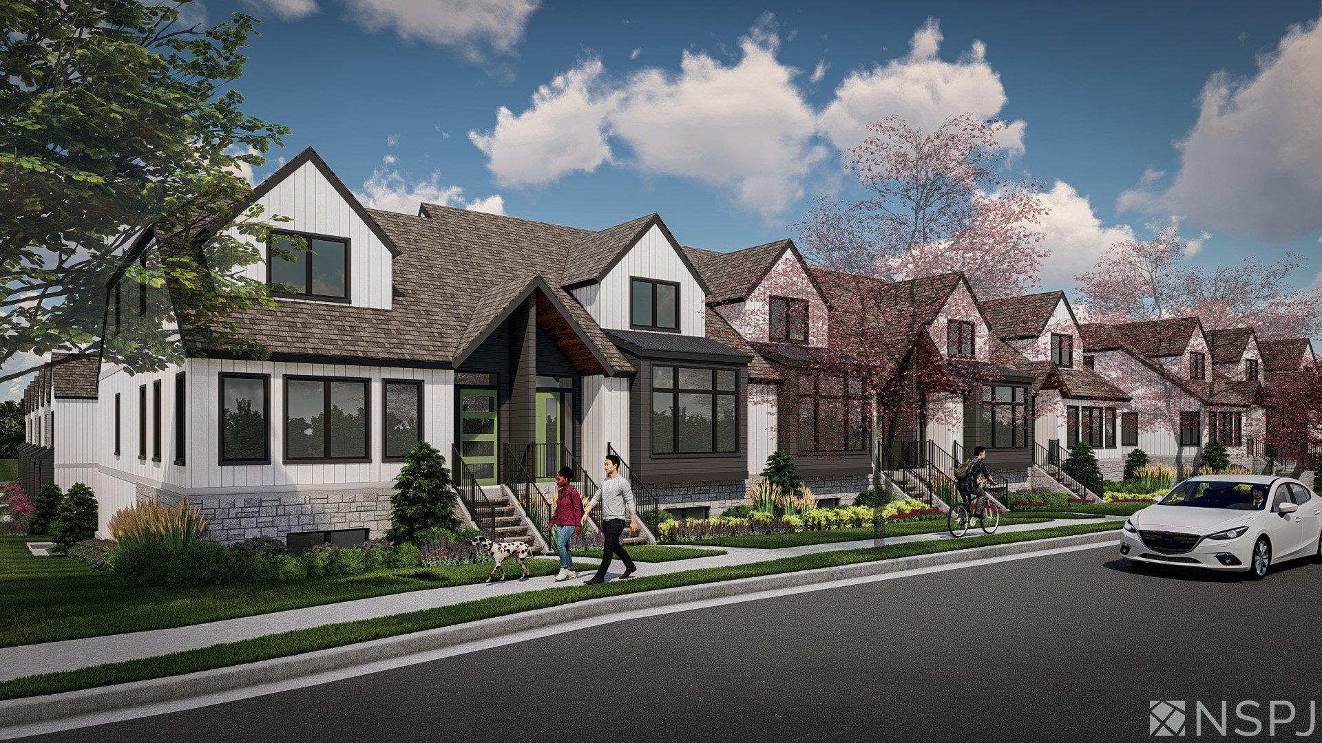 Modern Farmhouse Style Townhomes — NSPJ Architects