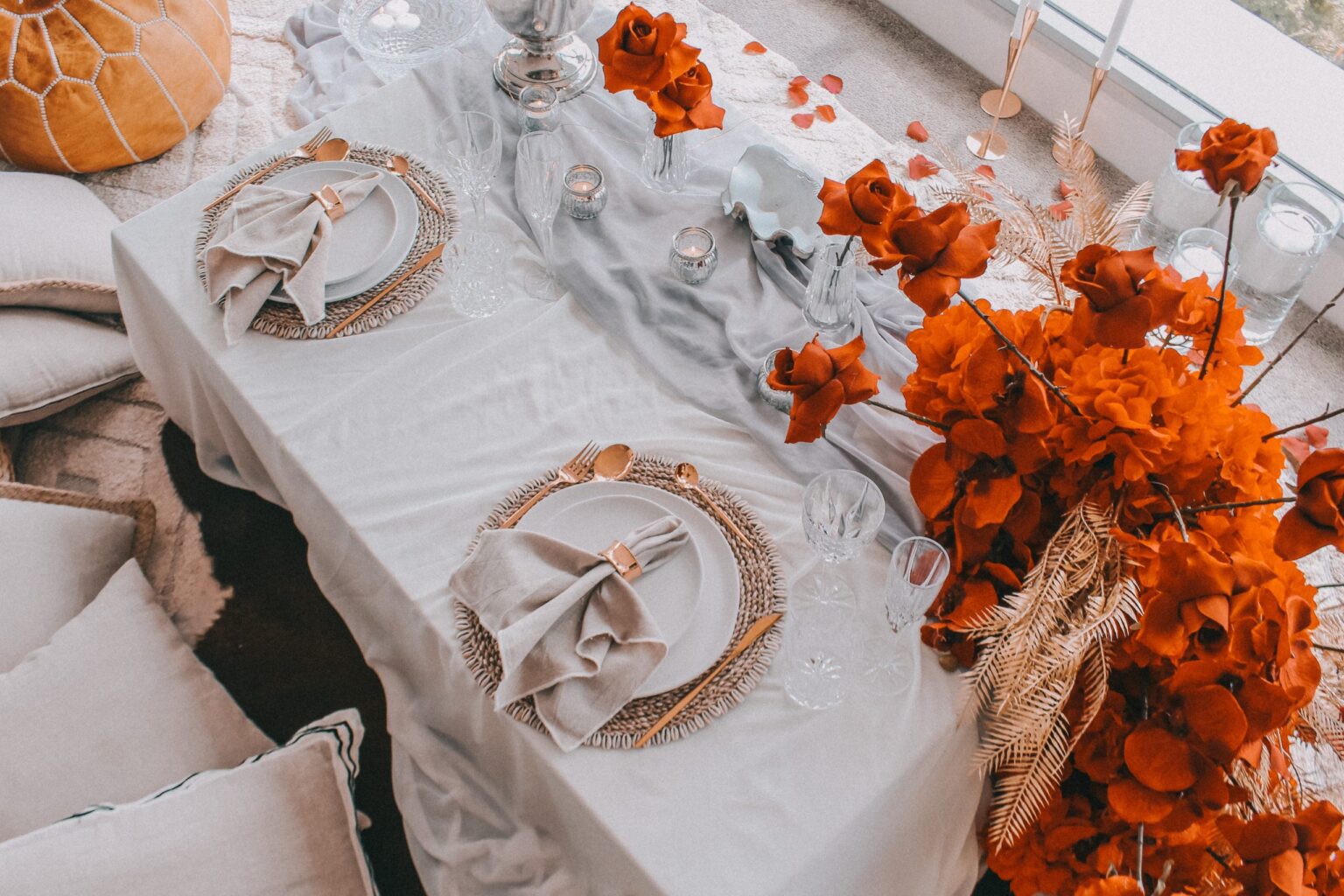 Picnic Table Floral Runner NS Prop Styling