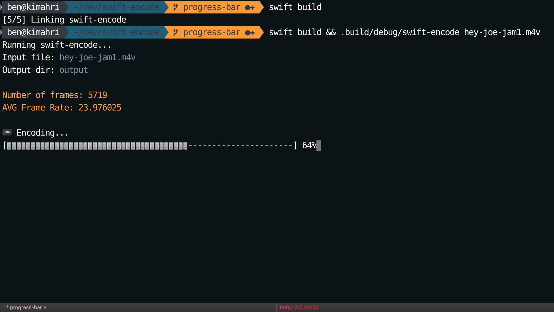 Creating a Command Line Progress Bar NSScreencast
