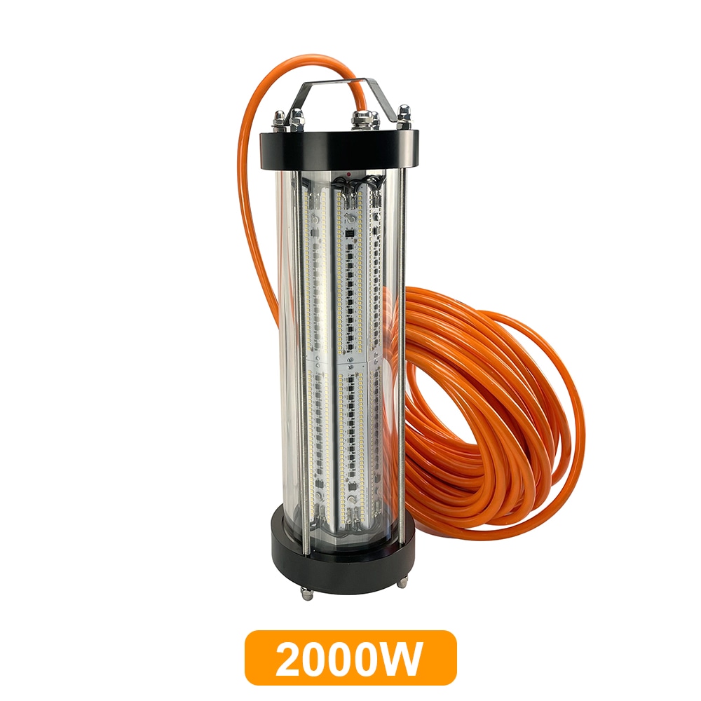 LED Fishing Light 2000W boat catching fish green light underwater New