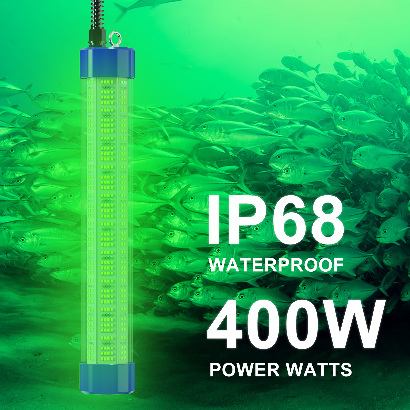 What method can be used to brighten the underwater green light fishing