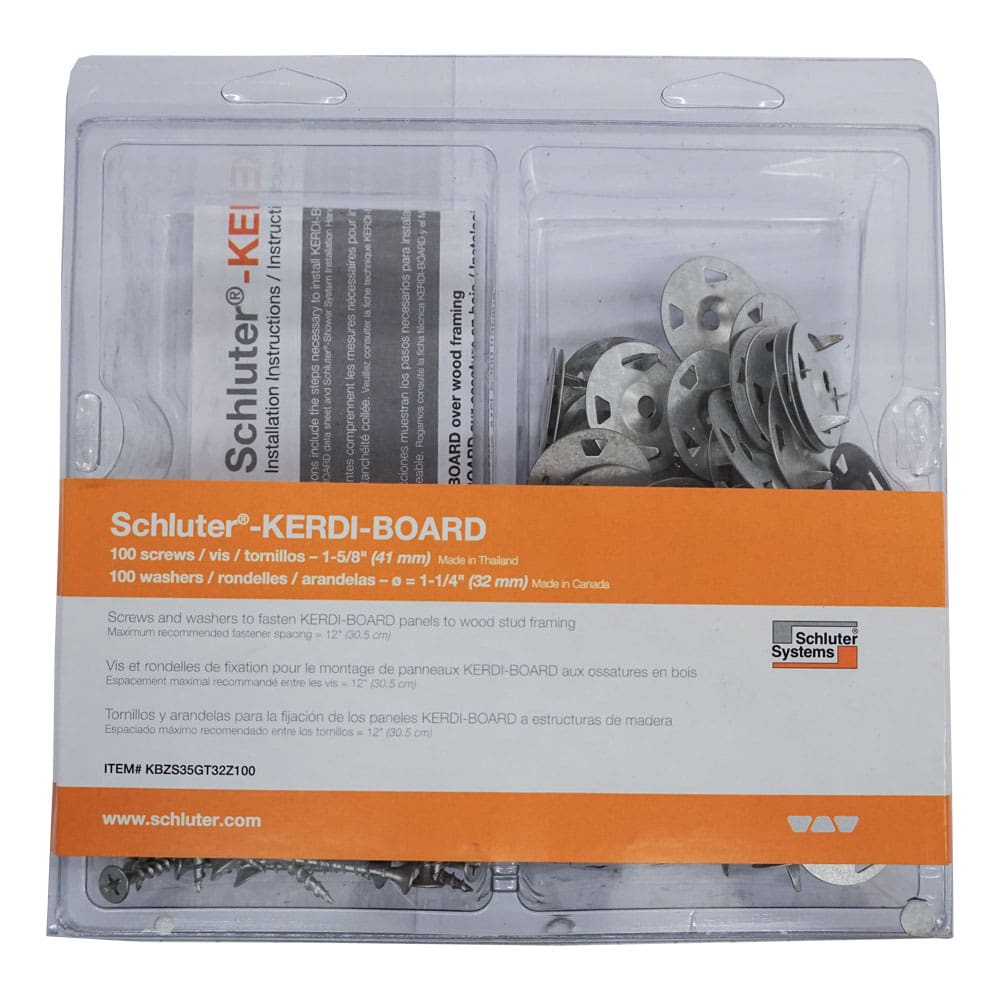 Buy Schluter Kerdi Board Screw/Washer 100 Pack KBZS35GT32Z100 In Stock