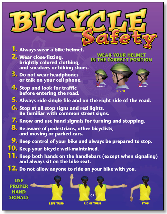 NS3310 Bicycle Safety QuickStudy Poster North Star Teacher Resources