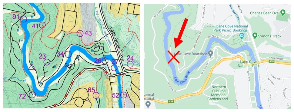 MapRun Lane Cove Rivergaine 2 NSW Rogaining