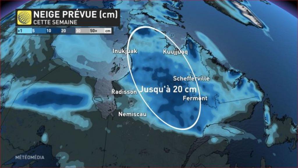 MÉTÉO Jusqu'à 30 degrés au sud du Québec et 20 cm de neige pour les