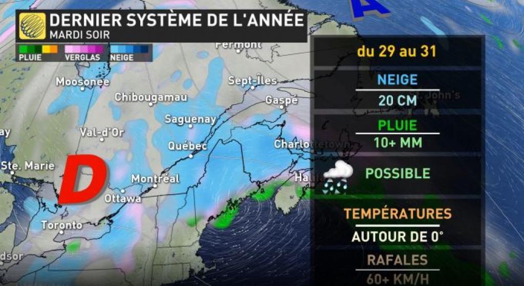 ALERTE MÉTÉO Une intense tempête hivernale touchera le Québec pour la
