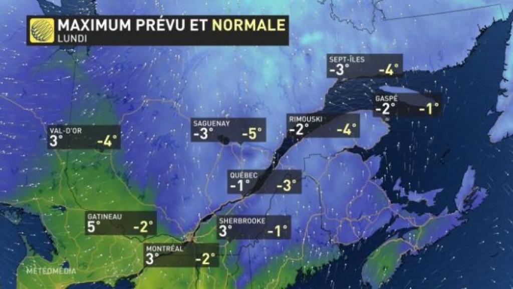 ALERTE MÉTÉO Jusqu'à 10 mm de pluie verglaçante attendus ce lundi
