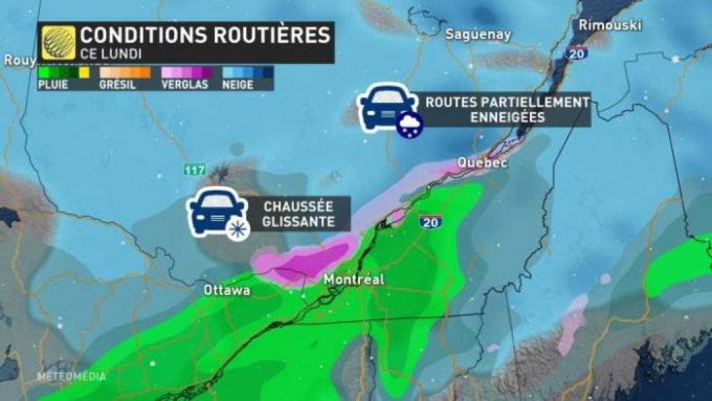 ALERTE MÉTÉO Jusqu'à 10 mm de pluie verglaçante attendus ce lundi