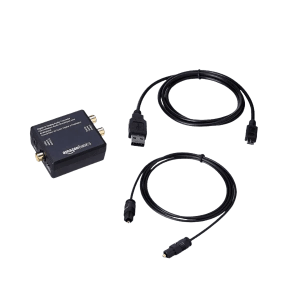 Digital Optical Coax to Analog RCA Audio Converter Adapter