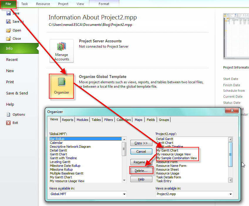Customizing Views in MS PROJECT 2010 – Part 2. | Nenad Trajkovski