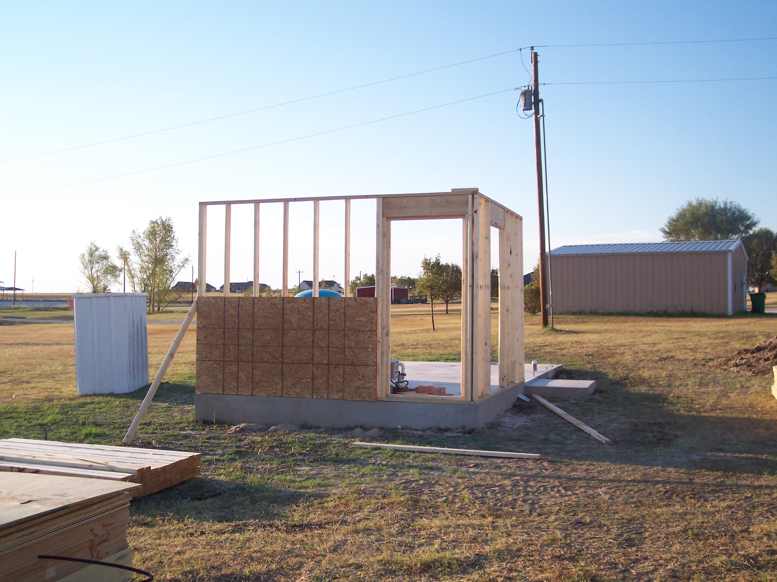 Framing the Battery Barn Part 1 North Texas Wind Power