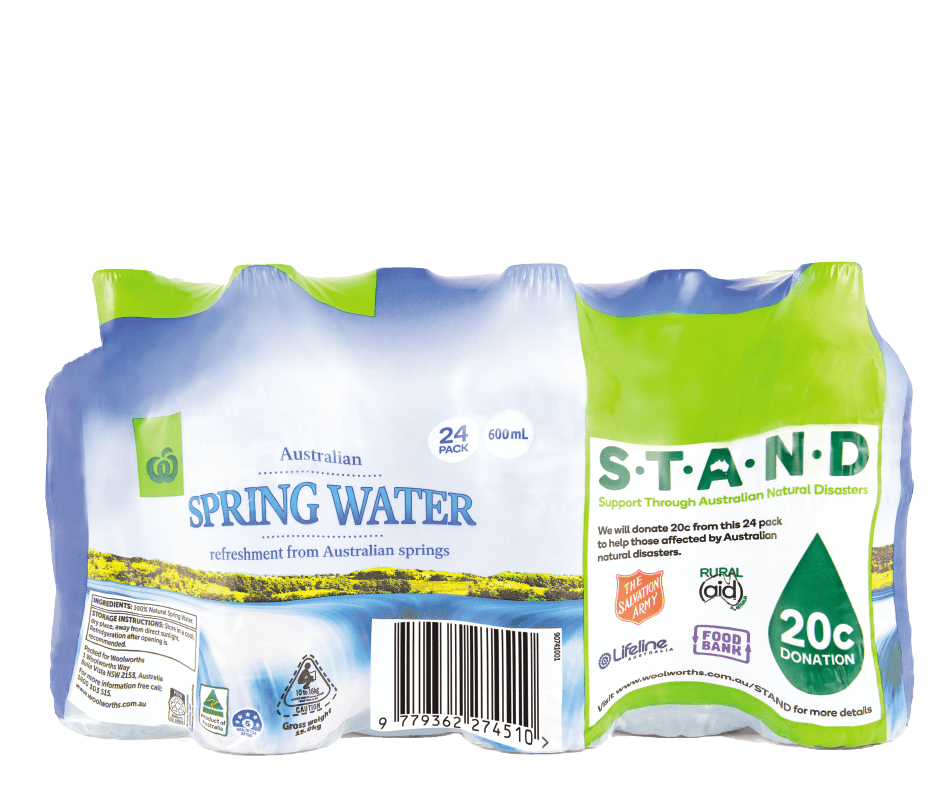 Woolworths 600ml Round PET 24 Pack NuPure Beverages