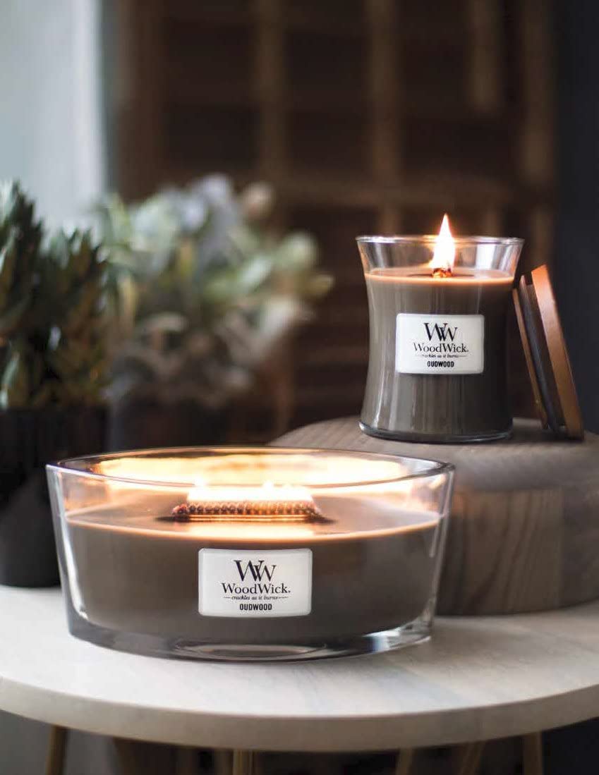 BOUGIE WOODWICK - BOIS DE OUD