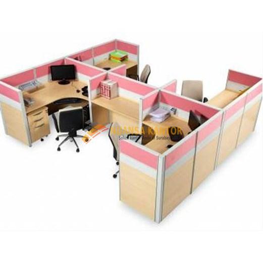 ✓Jual Partisi Kantor Modera 6.3 WS 4 Staff Murah Surabaya, Spesifikasi,  Harga Termurah