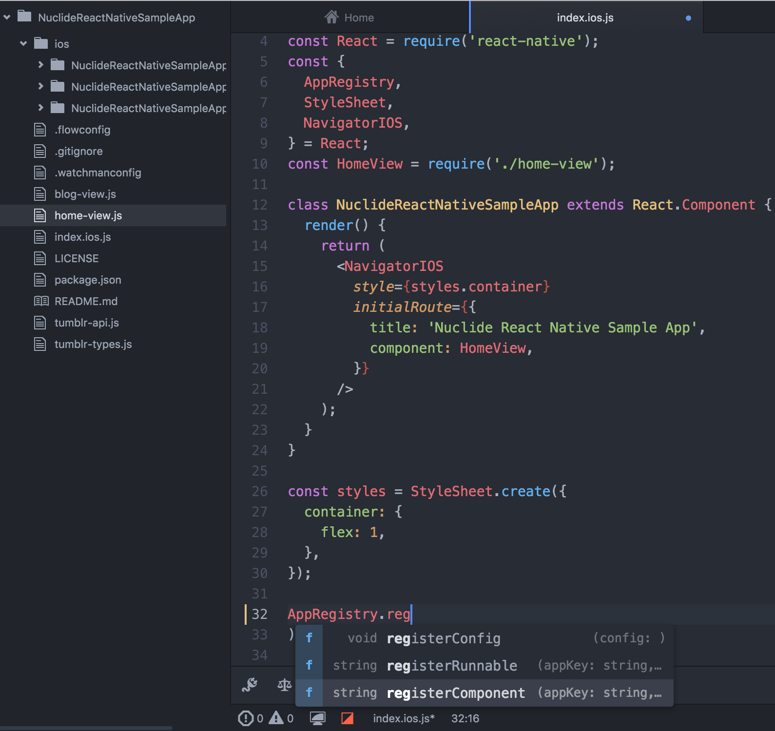 React Native Nuclide