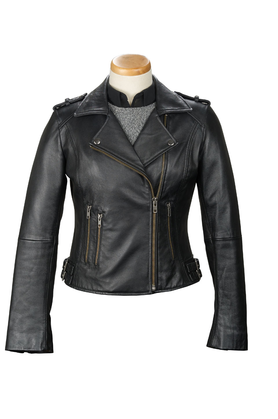 Ladies Lamb Biker Jacket Burk's Bay