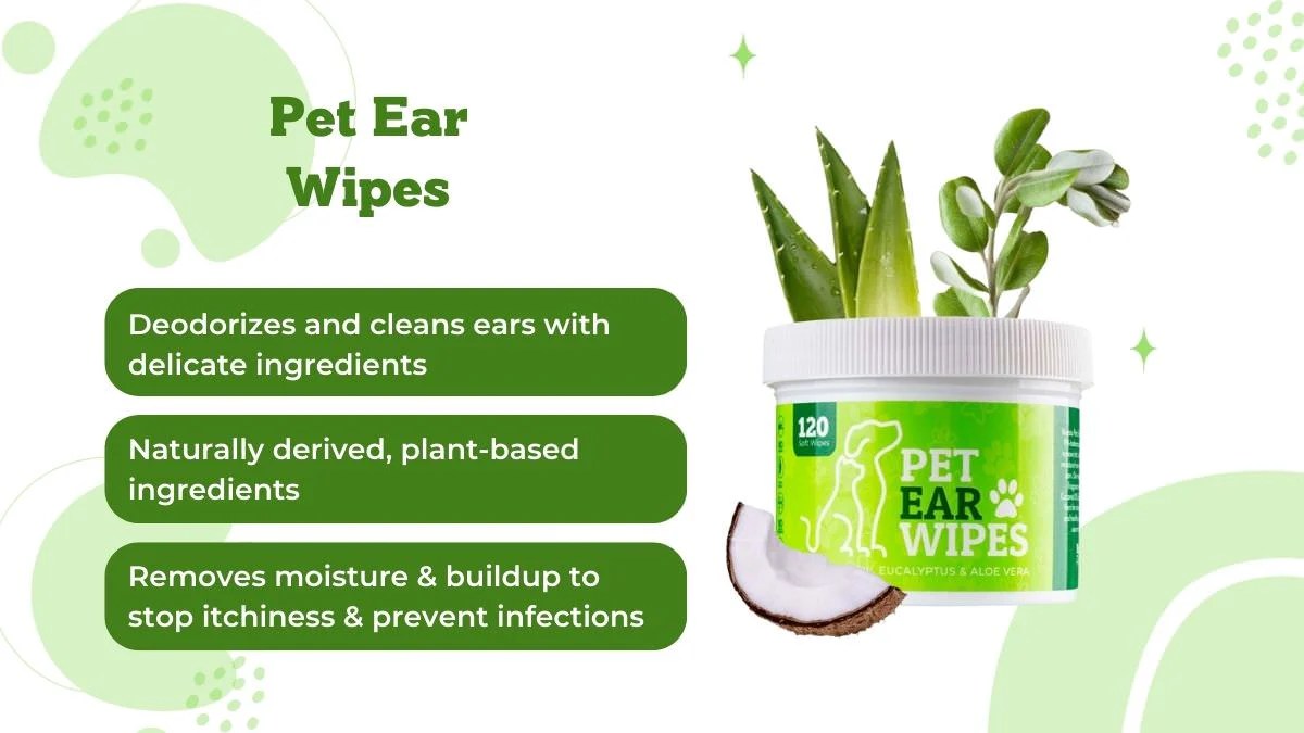 Pet Ear Wipes for Dogs and Puppies Nuesta Pets