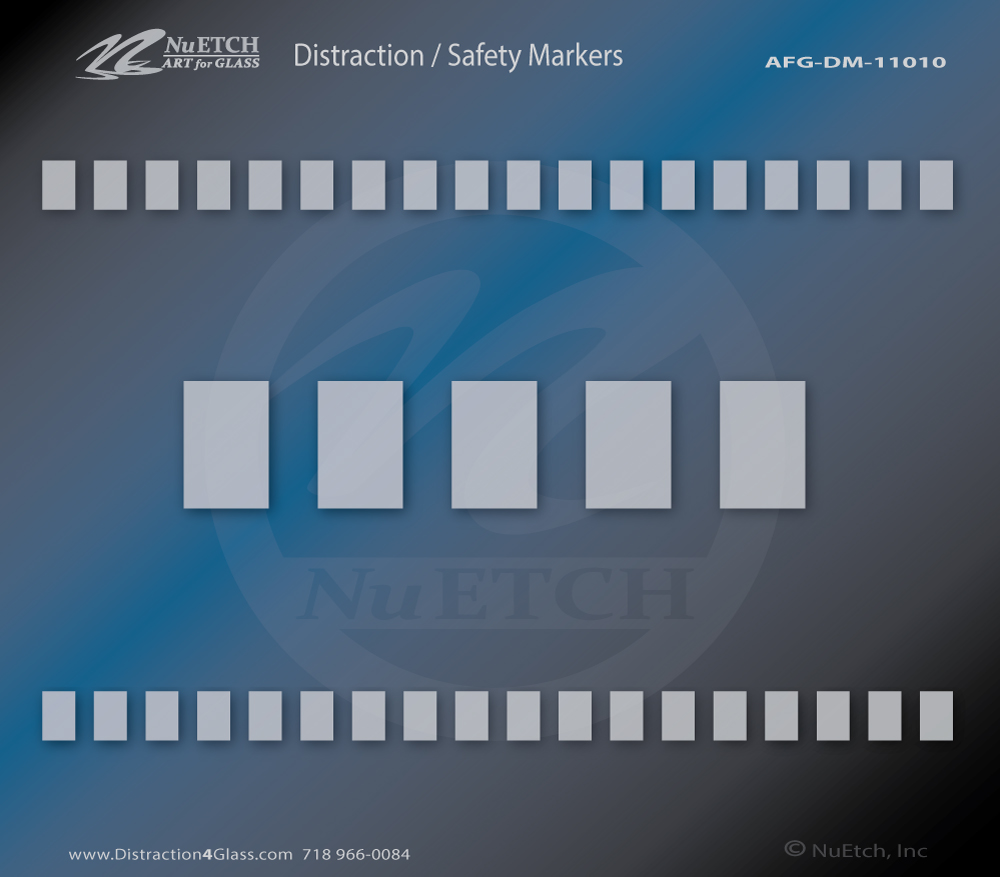 Distraction Safety Marker A4GDM11010 NuEtch Art for Glass