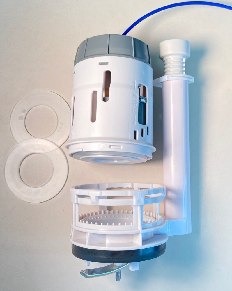 3 inch, One Piece Dual Flush, Flush Valve with Cable Controlled Handle