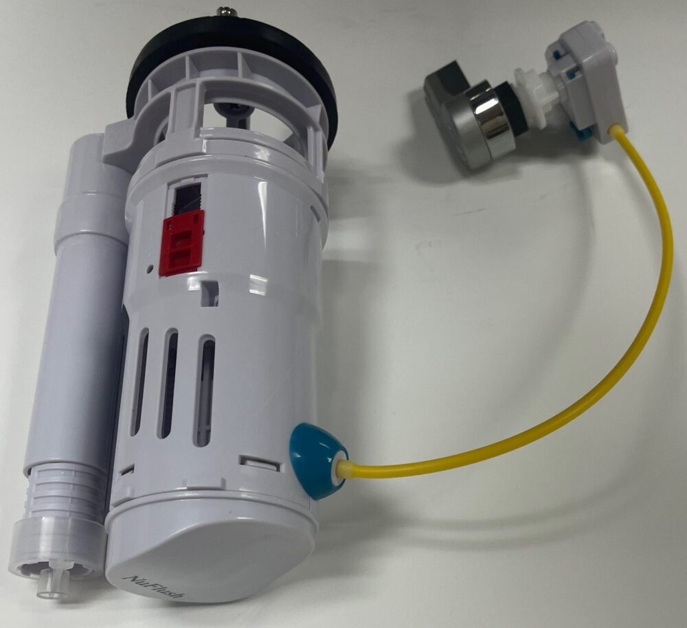 NuFlush Flush Valve For One Piece Toilet, 2 Inch Flush Hole With Cable