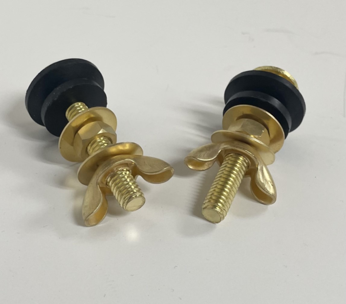 Toilet Bolts, Tank To Bowl, 2 & 1/4 Inch Brass Bolts NuFlush