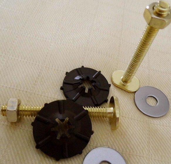 Toilet Floor Bolts, Brass (2.25inch) NuFlush