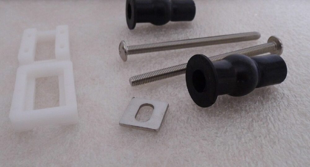 Expanding Toilet Bolt Fasteners, Mounting Seat Anchor Hardware for Toilet Seats NuFlush