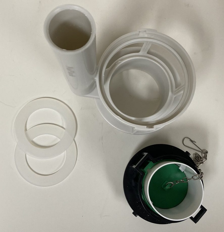 Toto Toilet 3inch Flush Valve With Straight Pull Up Flush, 2 Overflow