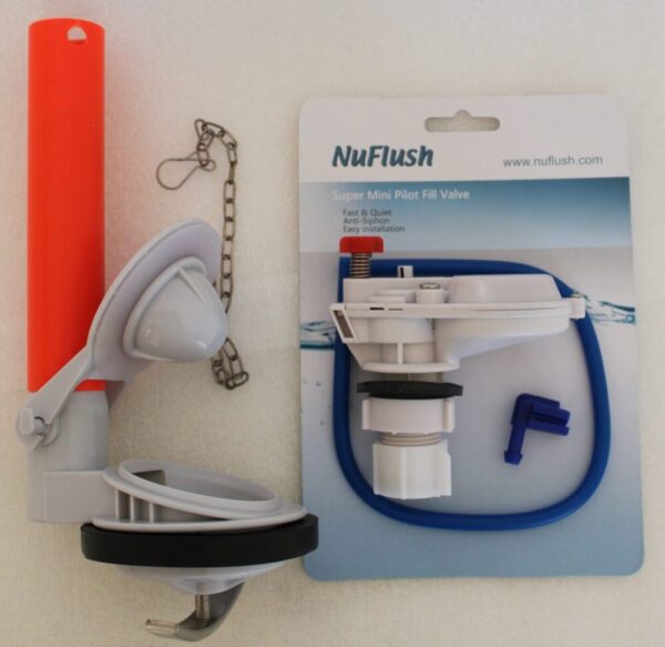 Fast And Quiet Mini Fill Valve And 2.5inch Flush Valve For One Piece Toilets With An Adjustable