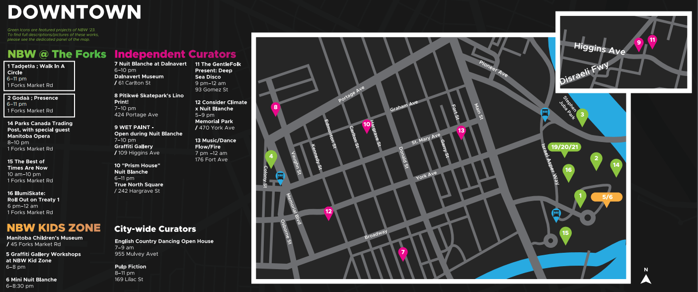 Rain Locations Nuit Blanche Winnipeg