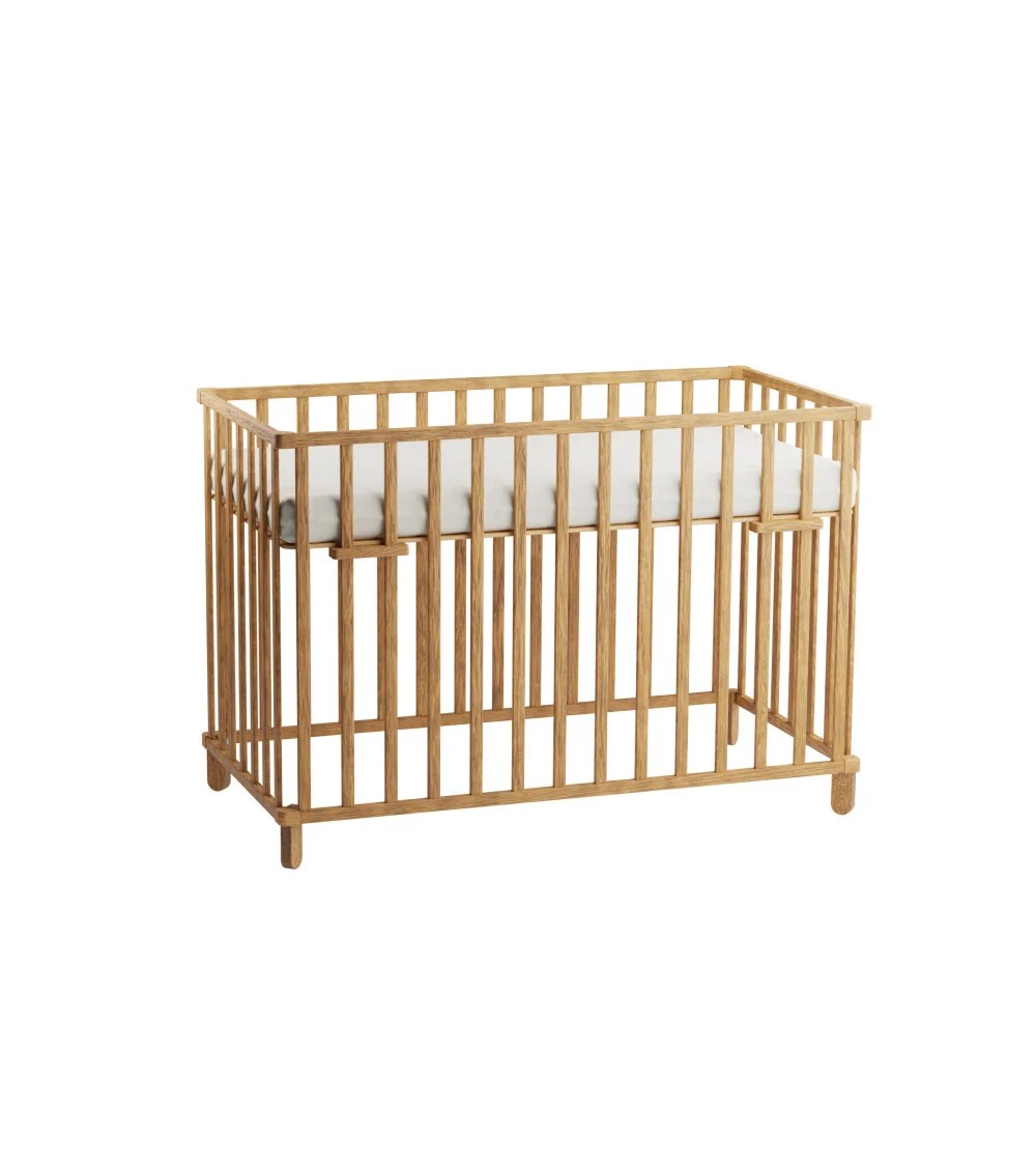 Wooden baby cot oak crib from NUKI