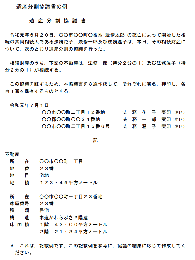 『遺産分割協議書』とは？書き方を解説！～遺言書が無い相続登記～