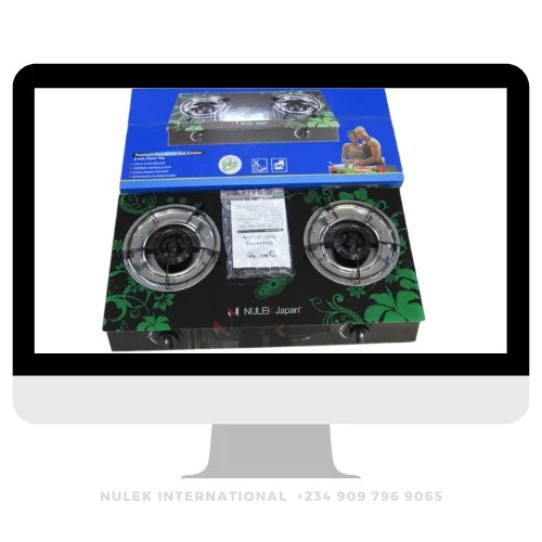Nulek 2Hop Glass Top Gas Cooker Model NKG218B Nulek International