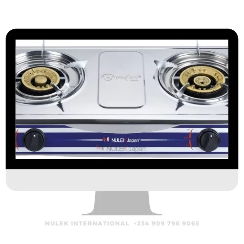 Nulek 2Hob Stainless Steel Top Gas Cooker Model NKG2A16 Nulek