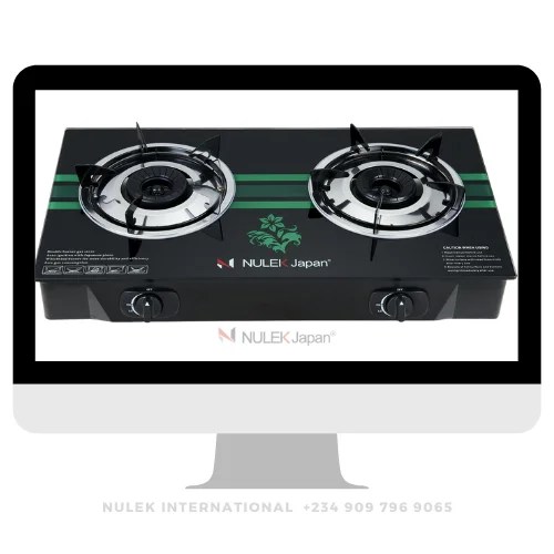 Nulek 2Hob Glass Top Gas Cooker Model NKG816B Nulek International