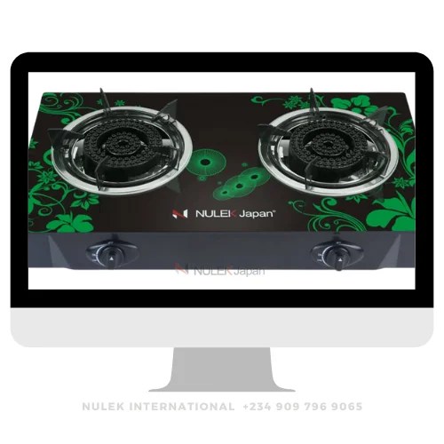 Nulek 2Hob Glass Top Gas Cooker Model NKG802B Nulek International