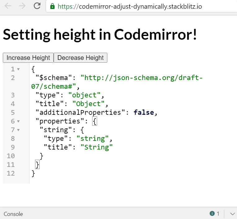 Change Height and Width of TextArea in codemirror DevSuhas