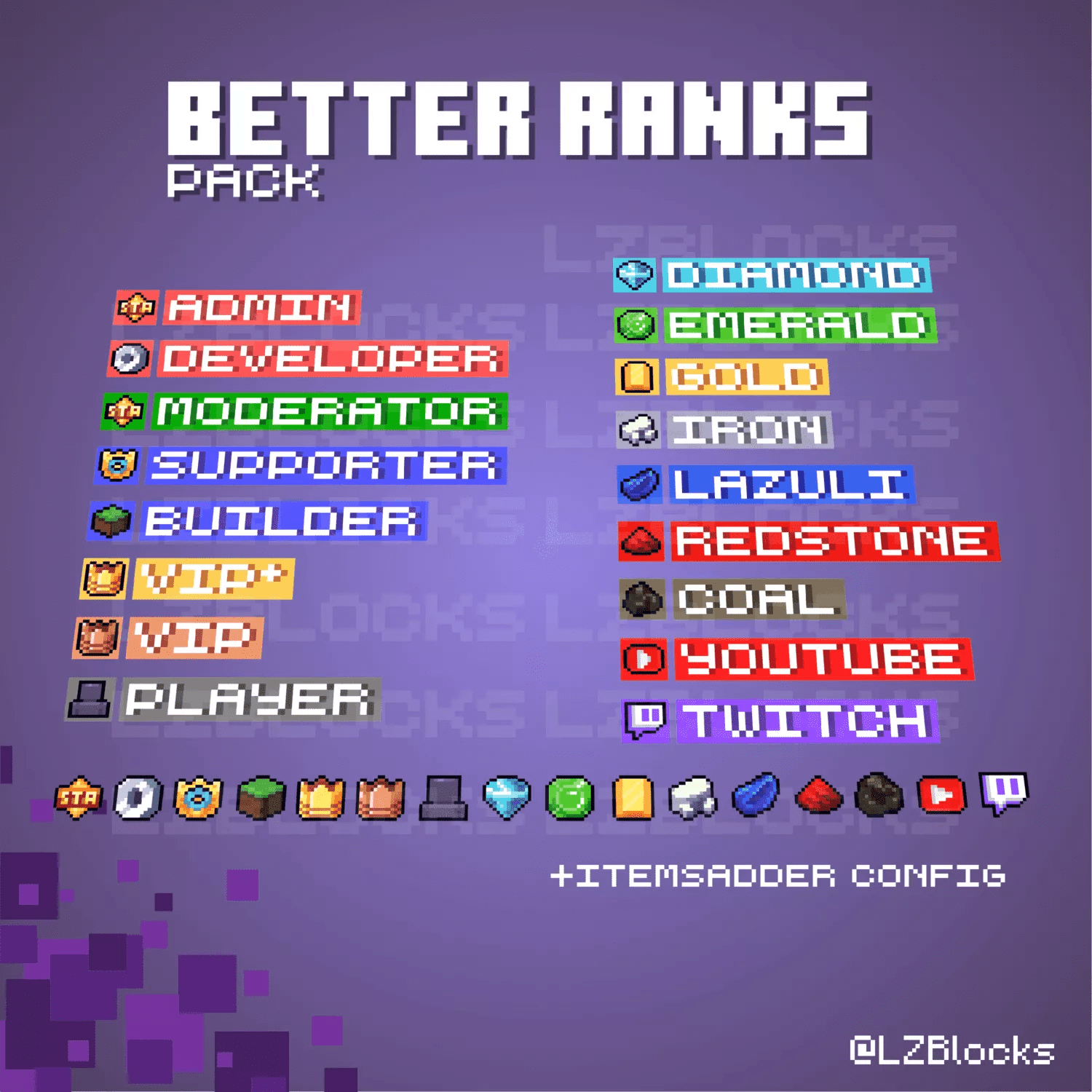 MC MODELS Better Ranks Resource Pack