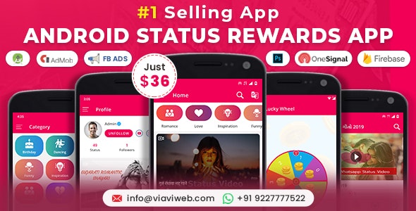 Free Download Android Status App With Reward Point (Lucky