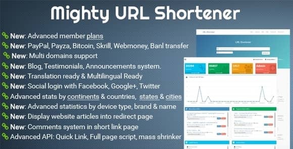 Download #Mighty URL Shortener v3.2.1 – Short URL Script Nulled