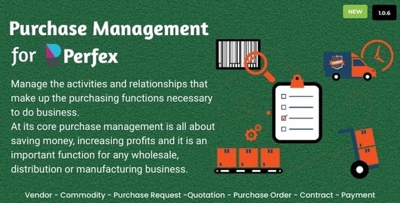 Download #Purchase Management for Perfex CRM v1.0.6 – Addon