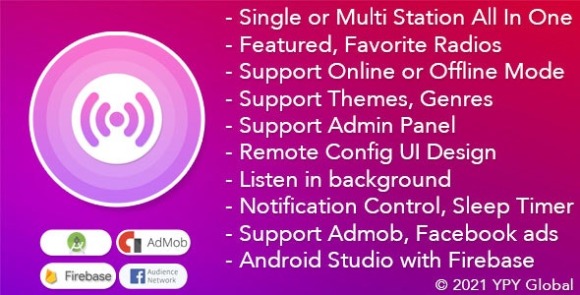XRadio Best Radio Template For Android App Source Code