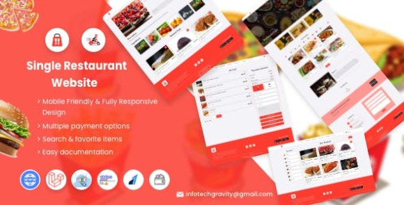 Single Restaurant Laravel Website and Admin Panel