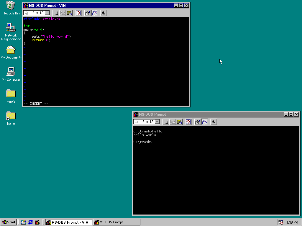 Blast from the Past Borland C++ on Windows 98